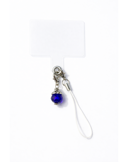 Silver &amp; Blue Charm Handmade Phone Lanyard &amp; Charm Accessory Chronic Rare Invisible Illness Awareness &amp; Support