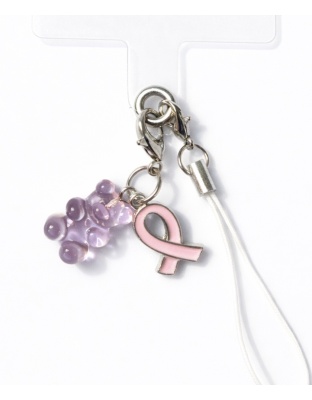 Pink Gummy Bear &amp; Ribbon Handmade Phone Lanyard &amp; Charm Accessory Chronic Rare Invisible Illness Awareness &amp; Support