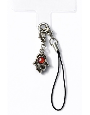 Silver &amp; Red Handmade Phone Lanyard &amp; Charm Accessory Chronic Rare Invisible Illness Awareness &amp; Support