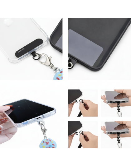 Silver &amp; Red Charm Handmade Phone Lanyard &amp; Charm Accessory Chronic Rare Invisible Illness Awareness &amp; Support