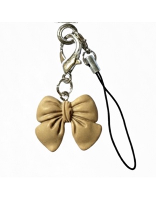 Brown Bow Handmade Phone Lanyard &amp; Charm Accessory Chronic Rare Invisible Illness Awareness &amp; Support