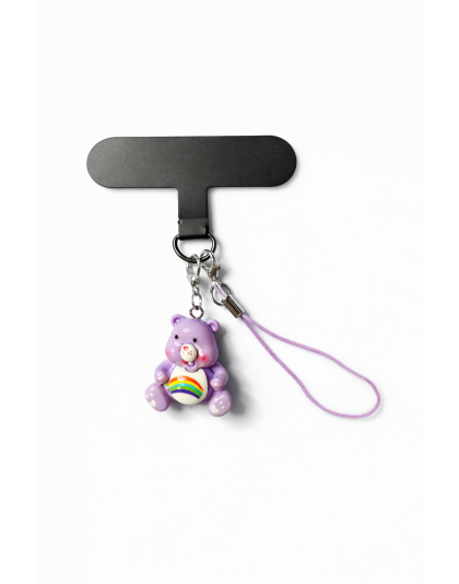 Purple Bear Handmade Phone Lanyard &amp; Charm Accessory Chronic Rare Invisible Illness Awareness &amp; Support