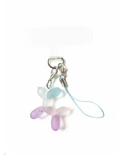 Purple White Teal Balloon Dog Charm Handmade Phone Lanyard &amp; Charm Accessory Chronic Rare Invisible Illness Awareness &amp; Support