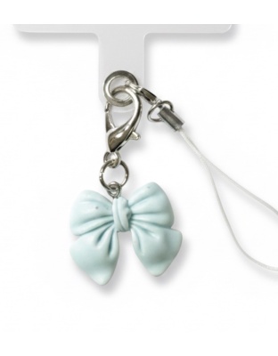 Teal Bow Handmade Phone Lanyard &amp; Charm Accessory Chronic Rare Invisible Illness Awareness &amp; Support