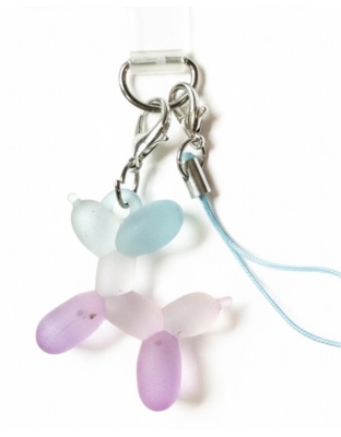 Purple White Teal Balloon Dog Charm Handmade Phone Lanyard &amp; Charm Accessory Chronic Rare Invisible Illness Awareness &amp; Support