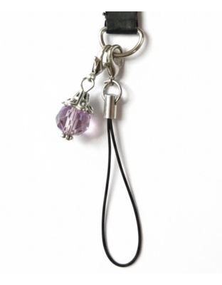 Purple Charm Handmade Phone Lanyard &amp; Charm Accessory Chronic Rare Invisible Illness Awareness &amp; Support