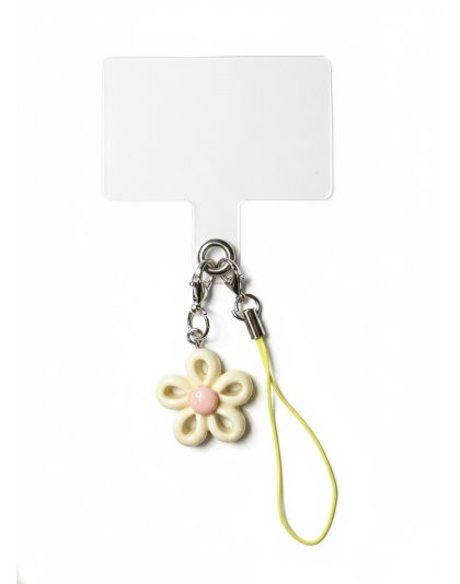 Yellow Flower Charm Handmade Phone Lanyard &amp; Charm Accessory Chronic Rare Invisible Illness Awareness &amp; Support