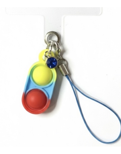 Yellow Blue Red Snap Fidget Charm Handmade Phone Lanyard &amp; Charm Accessory Chronic Rare Invisible Illness Awareness &amp; Support