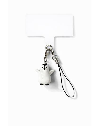 White Penguin Charm Handmade Phone Lanyard &amp; Charm Accessory Chronic Rare Invisible Illness Awareness &amp; Support