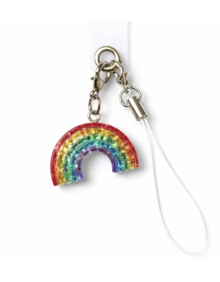 Rainbow Charm Handmade Phone Lanyard &amp; Charm Accessory Chronic Rare Invisible Illness Awareness &amp; Support