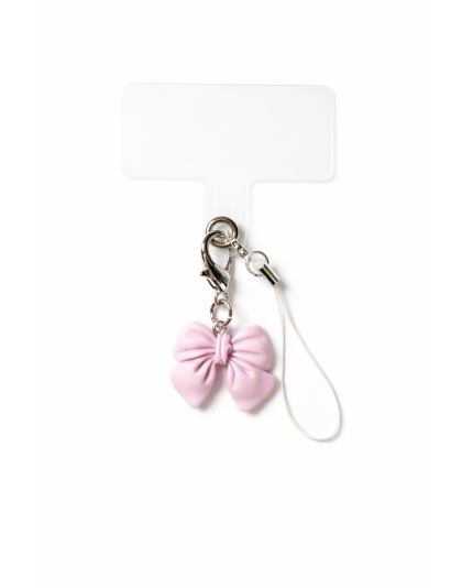 Pink Bow Charm Handmade Phone Lanyard &amp; Charm Accessory Chronic Rare Invisible Illness Awareness &amp; Support