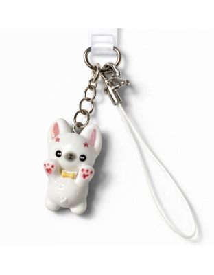 Adorable White Dog Charm Handmade Phone Lanyard &amp; Charm Accessory Chronic Rare Invisible Illness Awareness &amp; Support