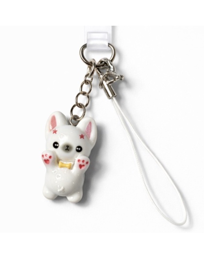 Adorable White Dog Charm Handmade Phone Lanyard &amp; Charm Accessory Chronic Rare Invisible Illness Awareness &amp; Support