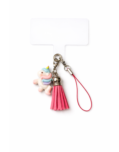 White Unicorn &amp; Pink Tassel Charm Handmade Phone Lanyard &amp; Charm Accessory Chronic Rare Invisible Illness Awareness &amp; Support