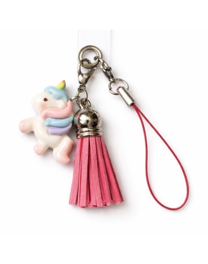 White Unicorn &amp; Pink Tassel Charm Handmade Phone Lanyard &amp; Charm Accessory Chronic Rare Invisible Illness Awareness &amp; Support