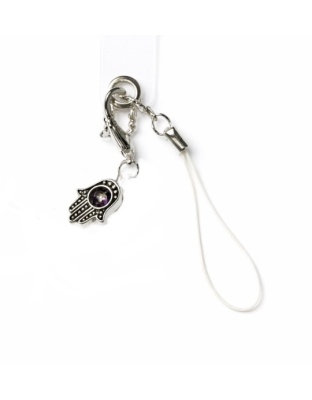 Silver &amp; Purple Charm Handmade Phone Lanyard &amp; Charm Accessory Chronic Rare Invisible Illness Awareness &amp; Support