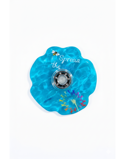 Blue Spread The Hope Calming Fidget Spinner – Anxiety Relief Sensory Toy Chronic Illness Rare Diseases Disability &amp; Awareness Support