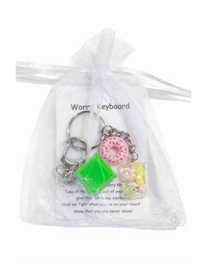 Green Audible Keyboard Fidget Pink Sprinkled Donut Sensory Toy Raise Awareness Support Rare Chronic &amp; Invisible Illness
