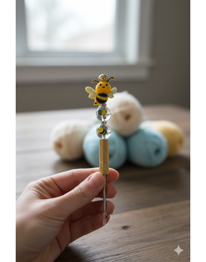 Handmade Yellow Black Cute Bee Seam Ripper For Crafter Support Chronic, Rare&amp; Invisible Illness Awareness