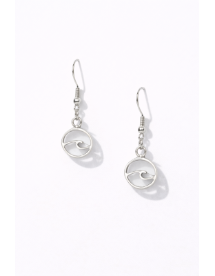 Handmade Silver Wave Dangling Earrings Supporting Awareness for Chronic Rare and Invisible Illnesses