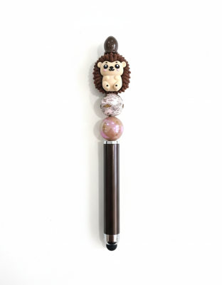 Handmade Brown Porcupine Stylus Cute, Fun &amp; Full of Heart Support &amp; Awareness Rare Chronic Illness