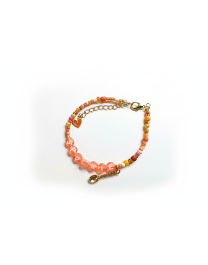 Orange Spoonie Bracelet with Spoon Charm – Chronic Illness &amp; Rare and Invisible Disabilities Awareness Jewelry