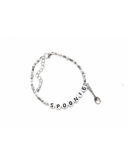 Gray Spoonie Bracelet with Spoon Charm – Chronic Illness &amp; Rare and Invisible Disabilities Awareness Jewelry