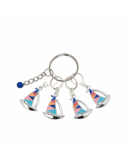 Handmade Rainbow Sailboats Awareness Stitch Markers Supporting &amp; Spreading Awareness Chronic Rare Disease