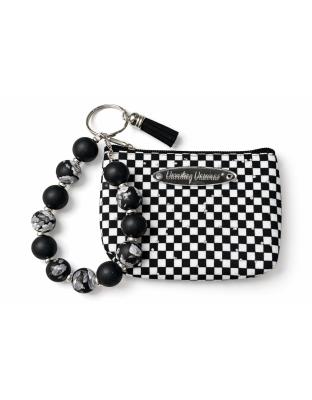 Blue White Gold Beaded Wristlet Pouch Support Awareness Chronic and Rare Diseases